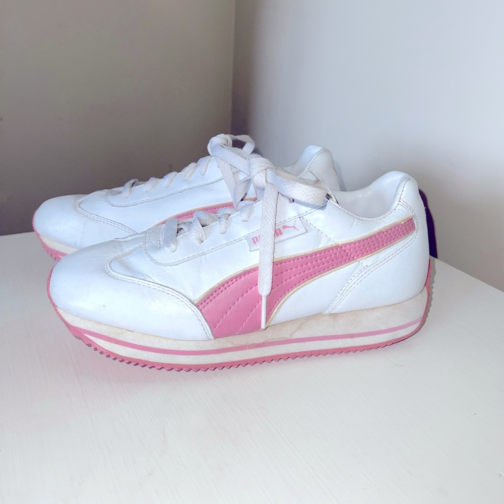 Vintage Pink Puma Street Cat Shoes size 7